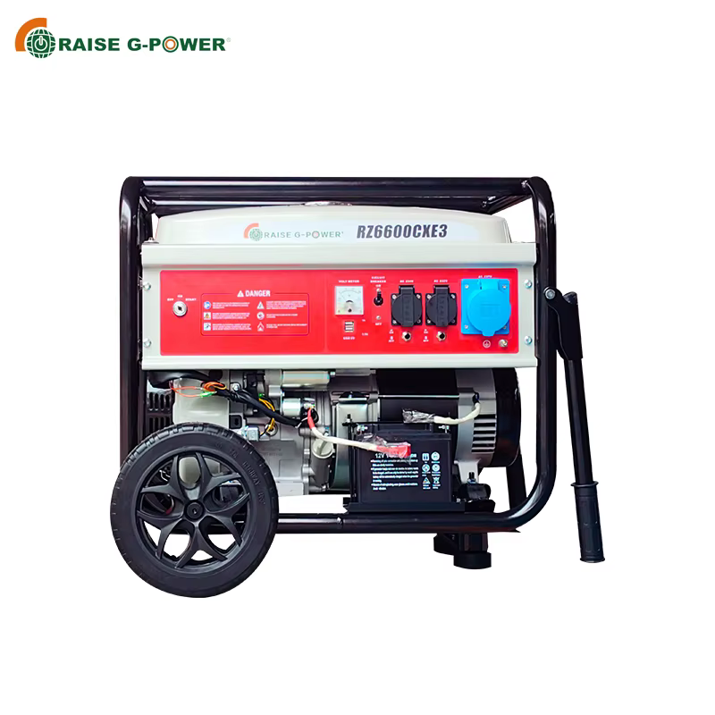 RAISE Portable 9.5KW 4-Stroke Petrol Generator Set High Quality Gasoline Generator 25L Fuel Tank 1-Phase