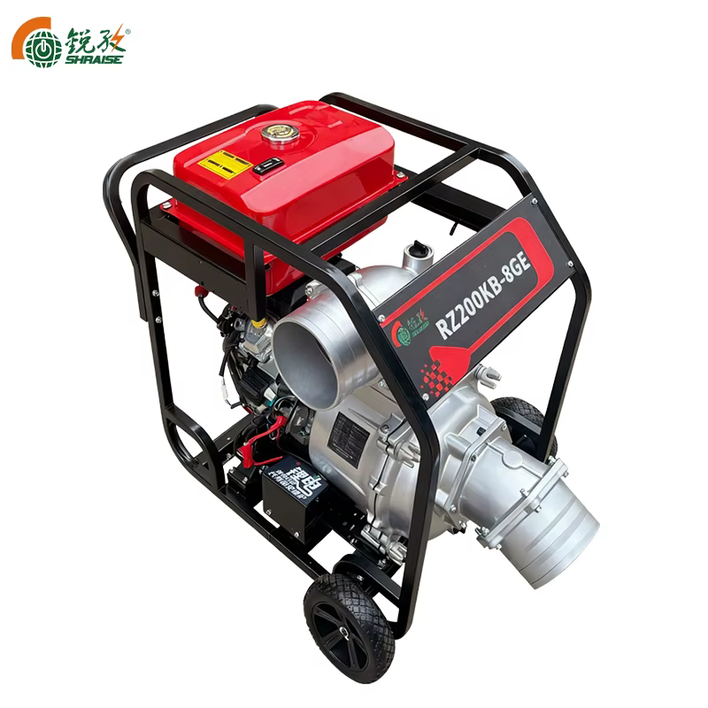 8 Inch Engine Agriculture Irrigation Farm Home Garden Use Low Fuel Portable Gasoline Water Pump