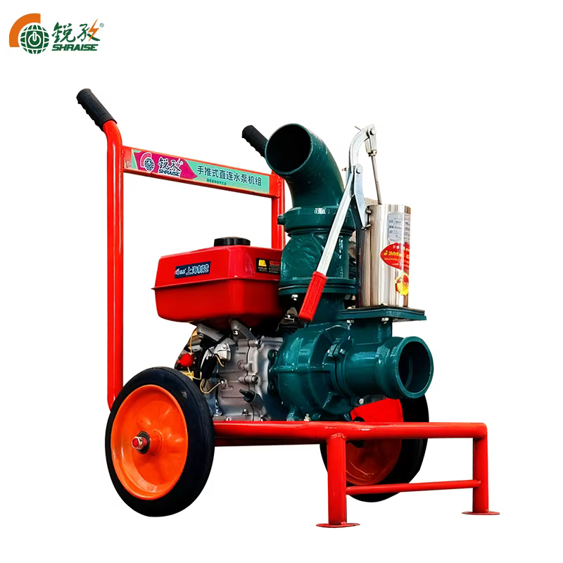 Raise 3 Inch Gasoline Engine Water Pump High Pressure 9-10 M Suction 5m Cable