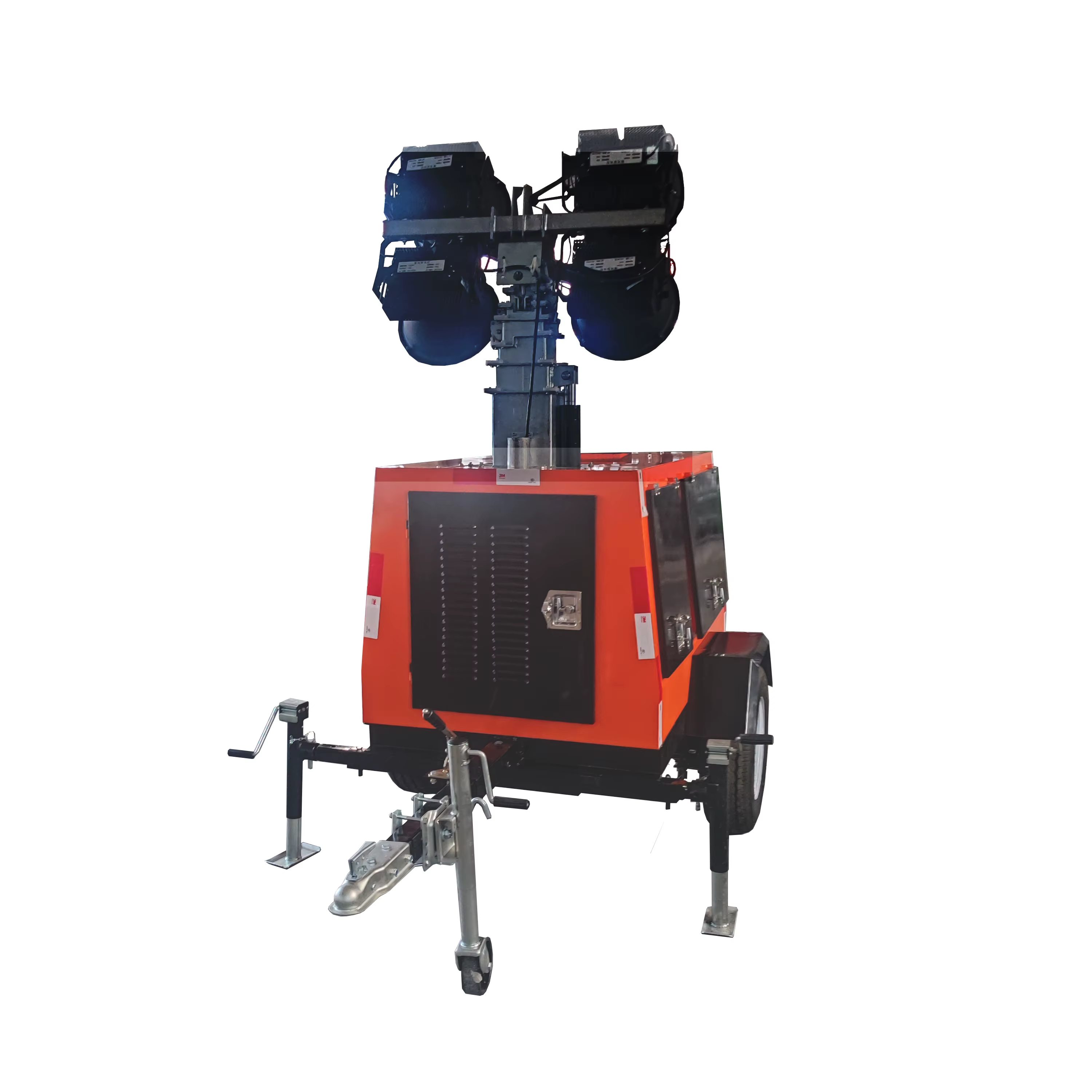 RAISE G POWER 4* 1000W LED Lamp 8kW Generator Automatic Rising-lowering Trailer Mobile Light Tower