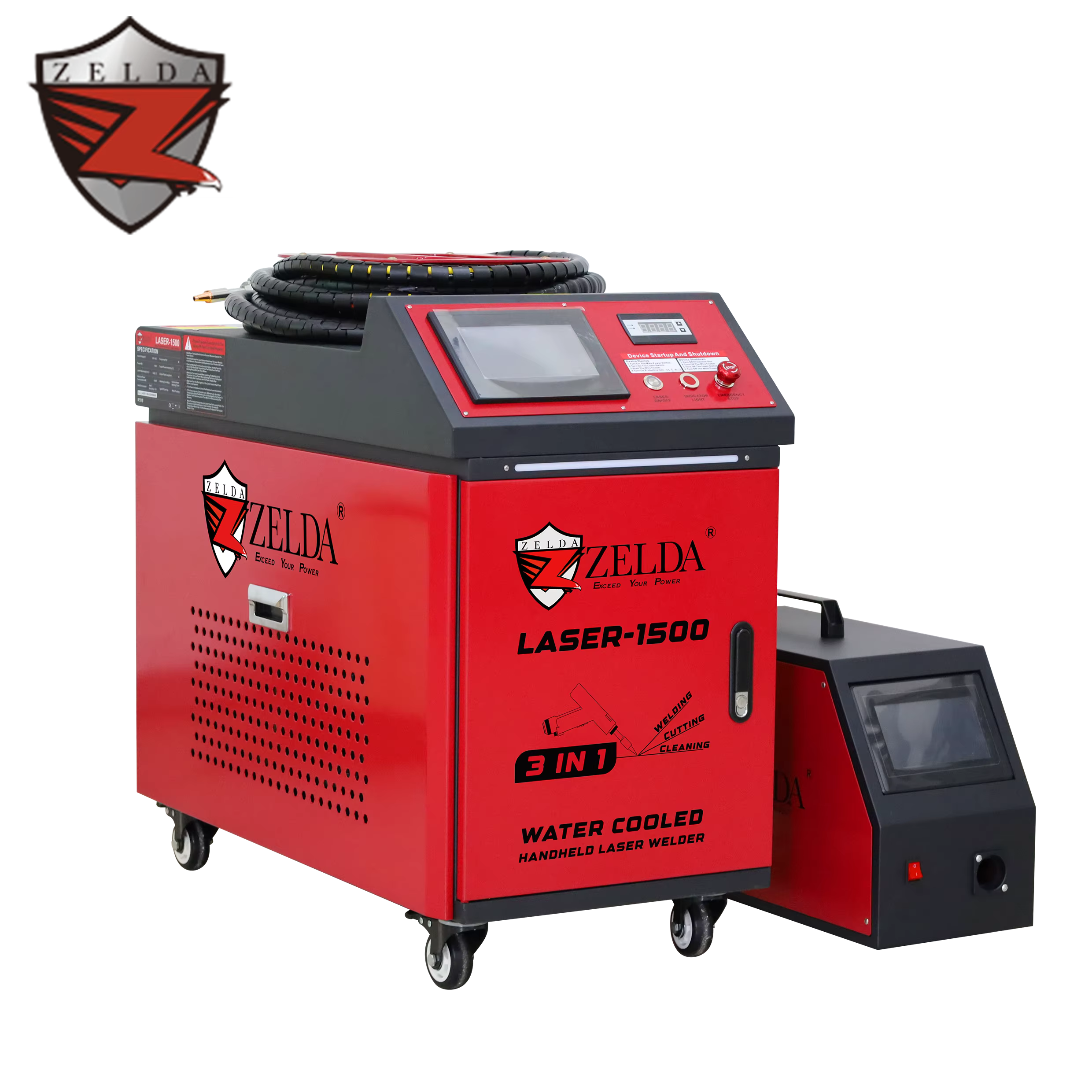 Zelda Portable 1500W Water Cooled Fiber Laser Welder for Aluminum Copper New Condition Metal Welding Plant Machine