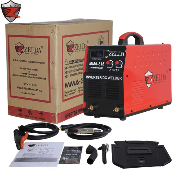 ZELDA MIG MMA 315A Portable Inverter Welding Machine New Condition IGBT DC Motor IGBT Technology Features Welder Equipment