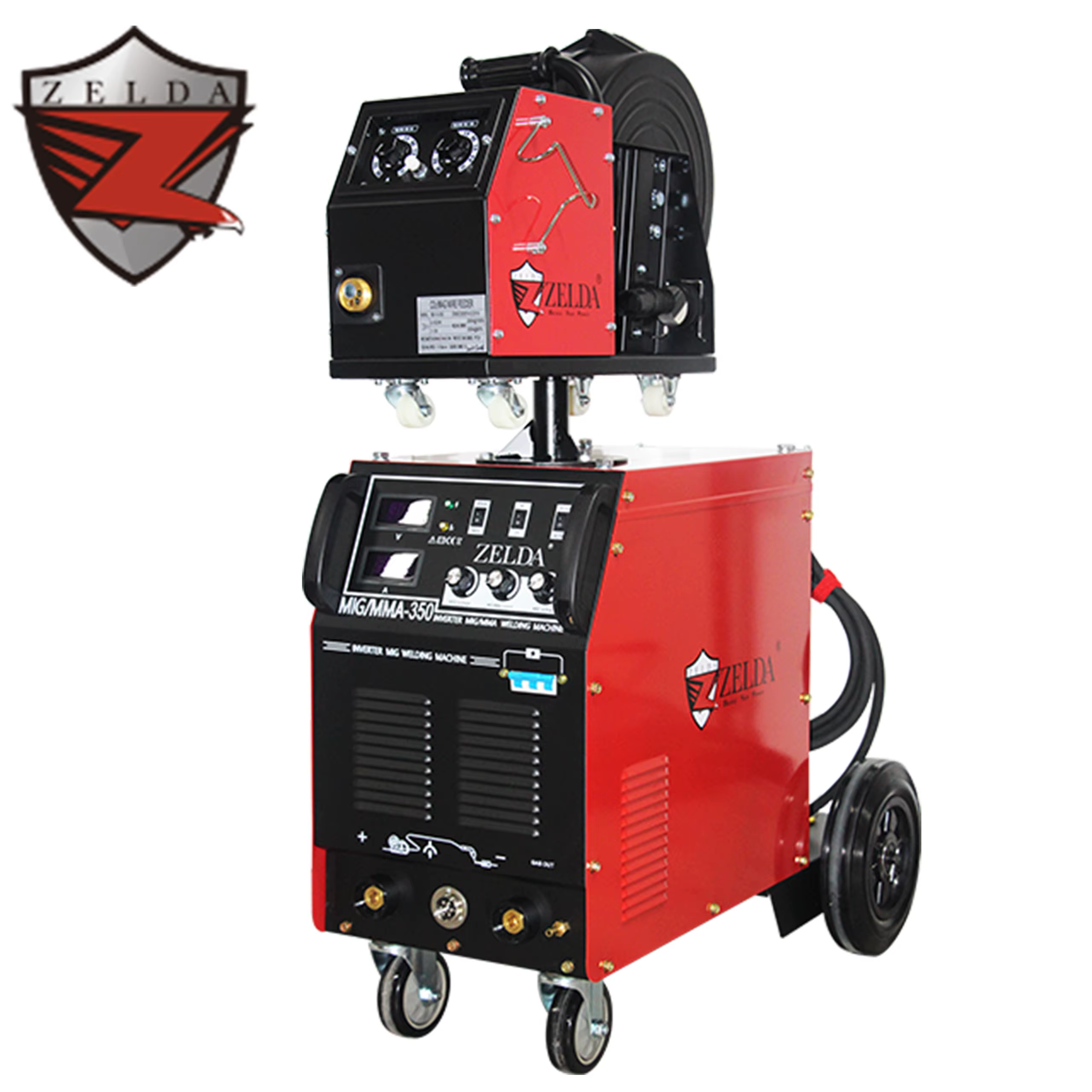 Zelda Dc Motor Inverter Welding Machine Co2 Max 15Kg Wire Soldadora MIG MAG Welder 350Amp Industrial MIG Welder