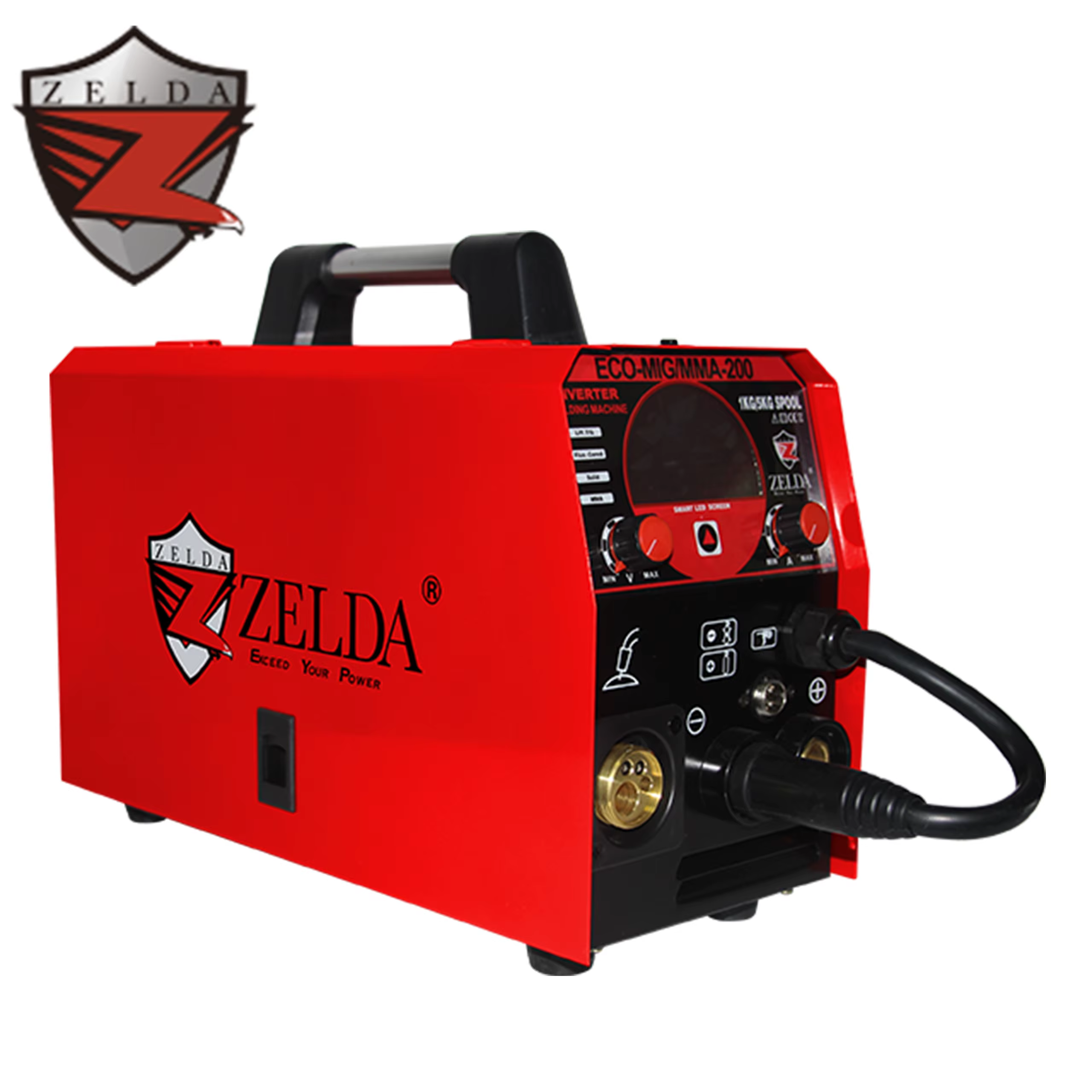 Portable Digital MIG Welder 220V IGBT Multifunctional 0.8mm Solid Feeder New 200A Stainless Steel Inverter for Farm Construction