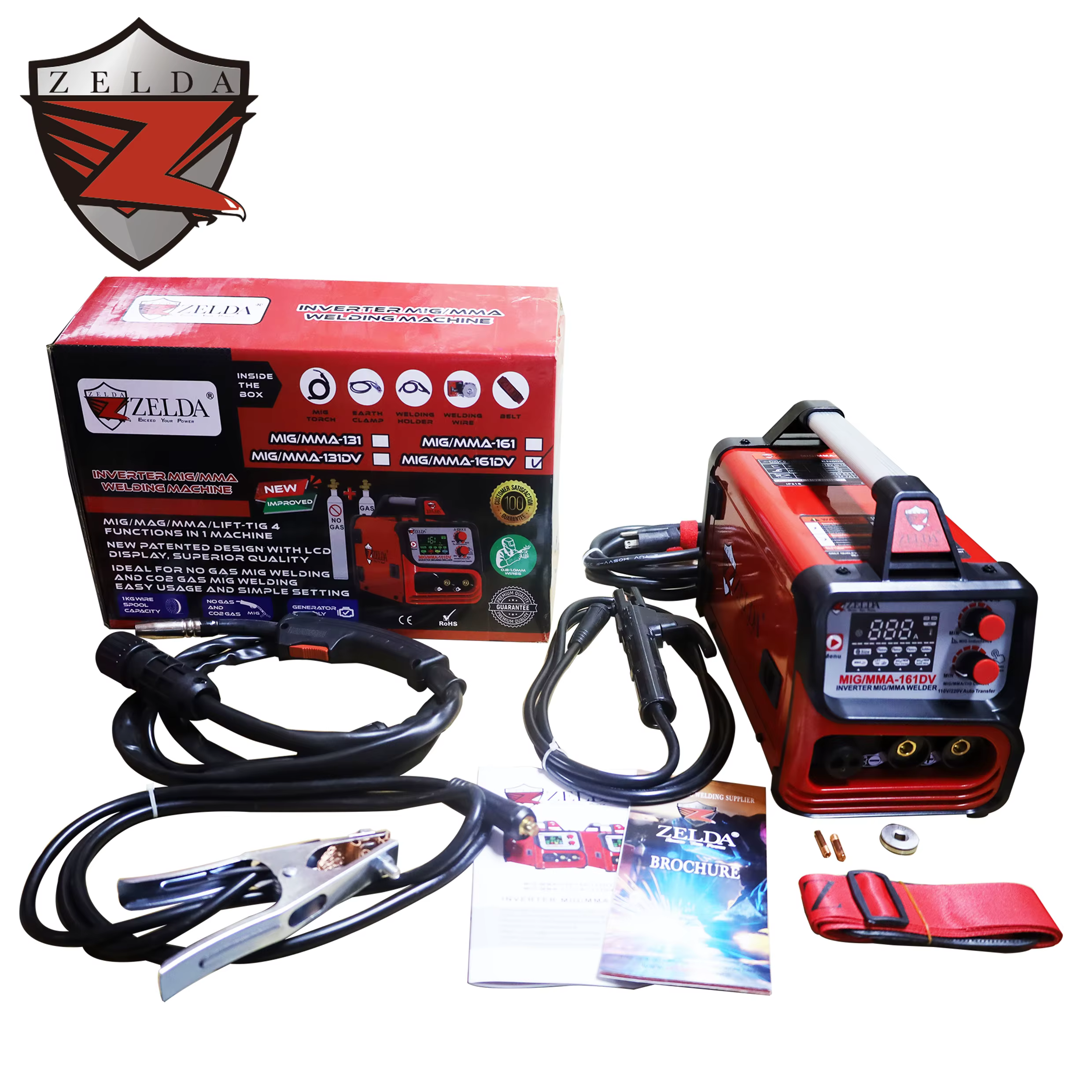 ZELDA 110v 220v Dual Voltage Welding Machine 160a Soldadora Mig Mag