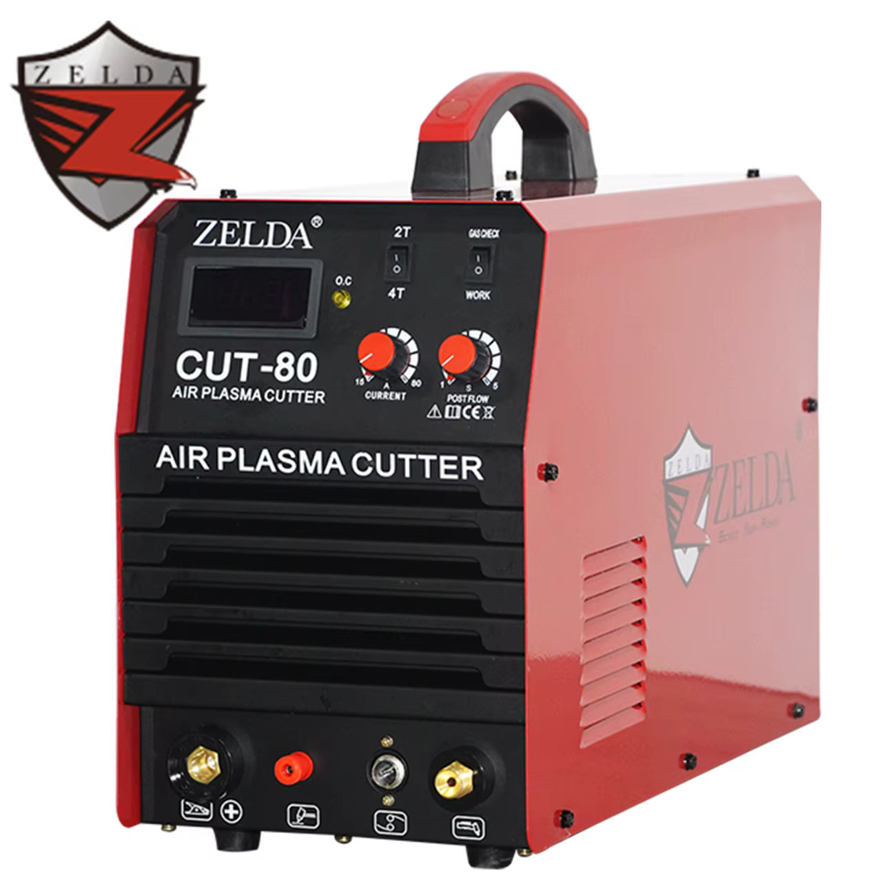 Zelda New Three Phase 380V Dc Inverter Air Plasma Cutter 80Amp Cutting Machine for Mild Stainless Steel Plasma Cutting Machine