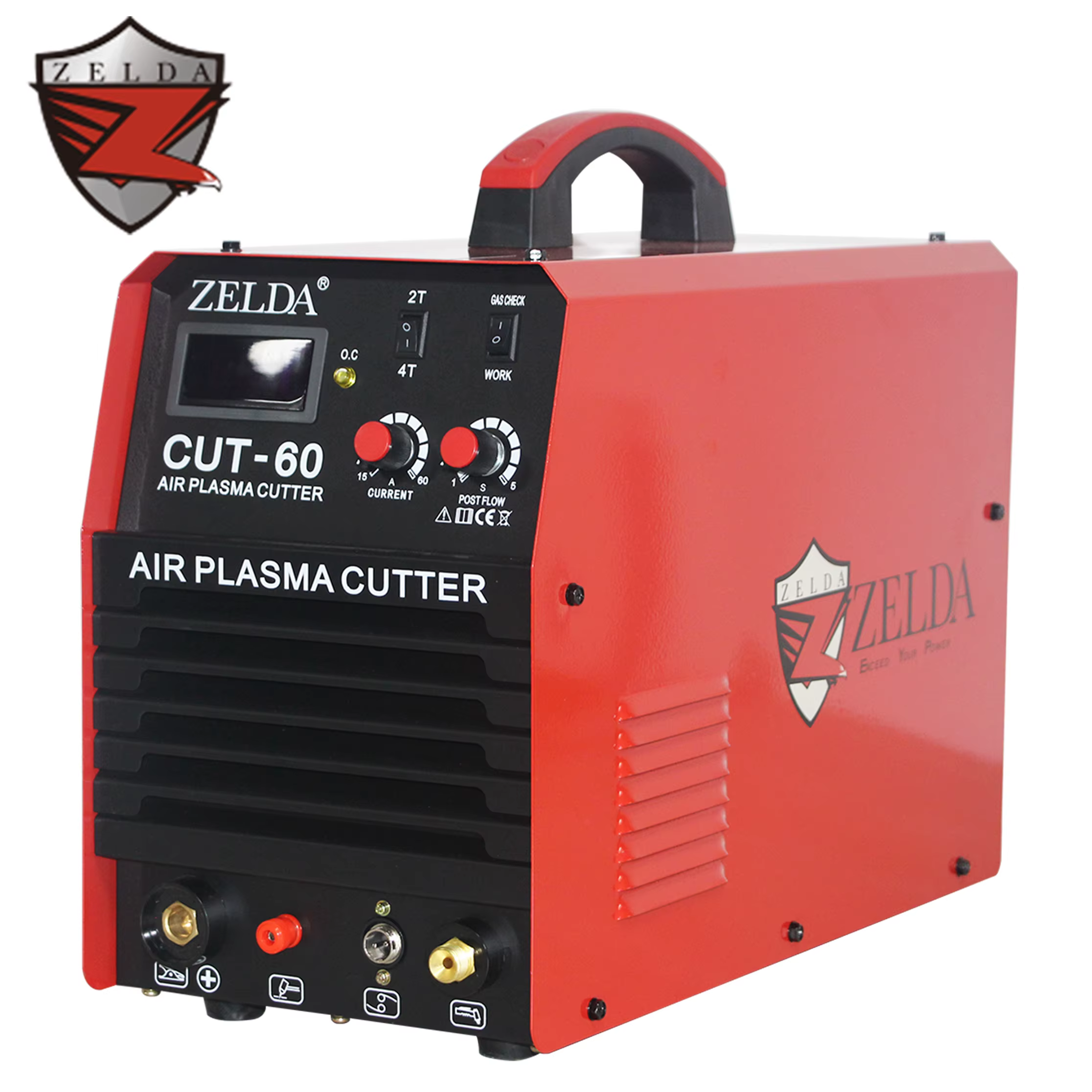 Zelda 60amp Air Plasma Cutter for Mild/Stainless Steel Aluminium Brass Copper Max 25mm Cutting 220V Air Plasma Cutter