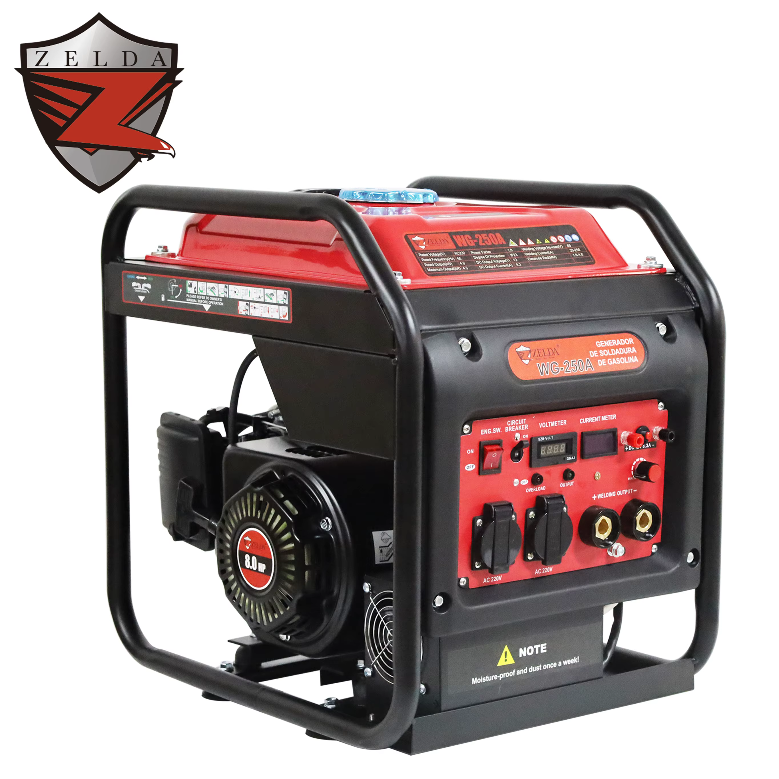 New Design Recoil Start Small Portable Dc Generator Welding Generator 220V 60Hz  for Home Use Gasoline Welding Generator