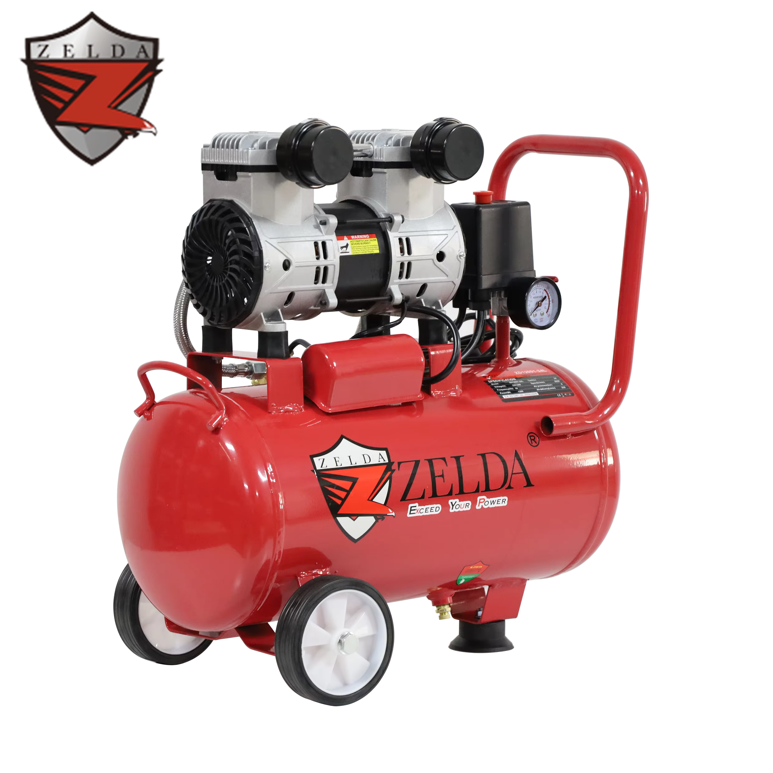 Zelda ZD12001-24L High Performance 8-BAR Oil-Free Silent Air Pump Compressor OEM Customized on Sale