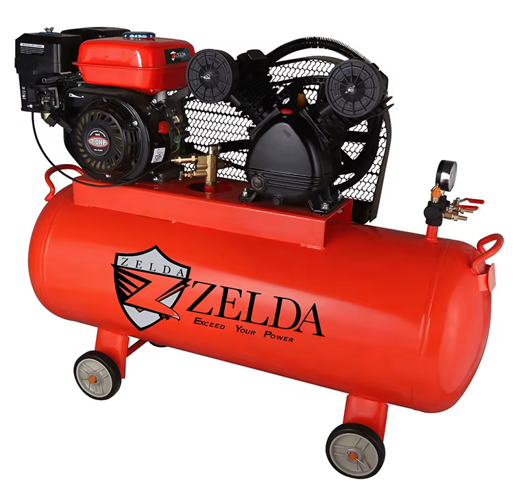 6.5HP Portable Belt-Driven 100L Air Compressor Heavy Duty Compresores De Aire for Industrial Use