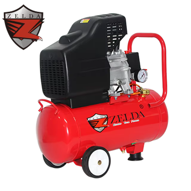 Zelda New Design 24L 220V 8 Bar/115psi Compressor Air Pump Portable 250L/Min Direct Driven Air Compressor