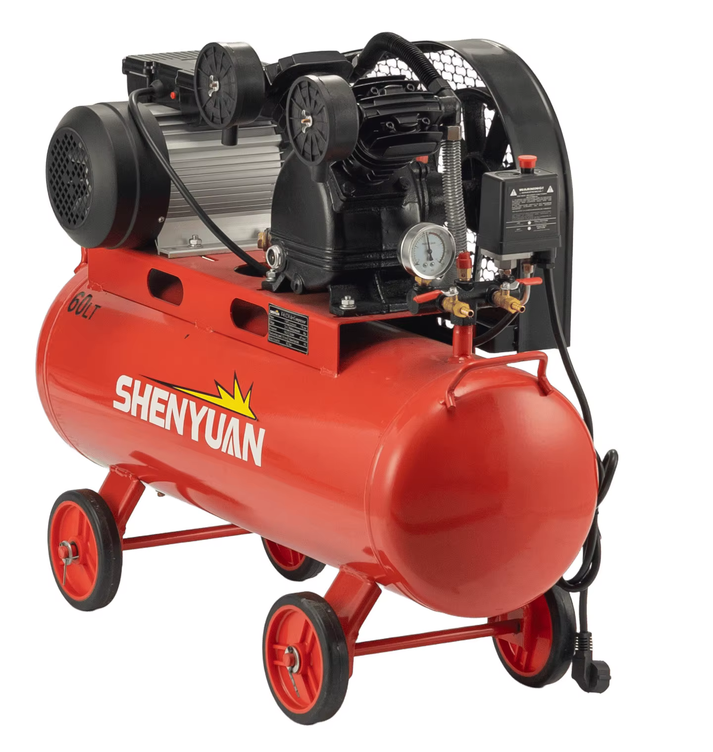 SHENYUAN 2HP 1.5KW Belt Drive Air Compressor Industrial Air Compressor Portable Air Compressor VD-0.17/8-100L