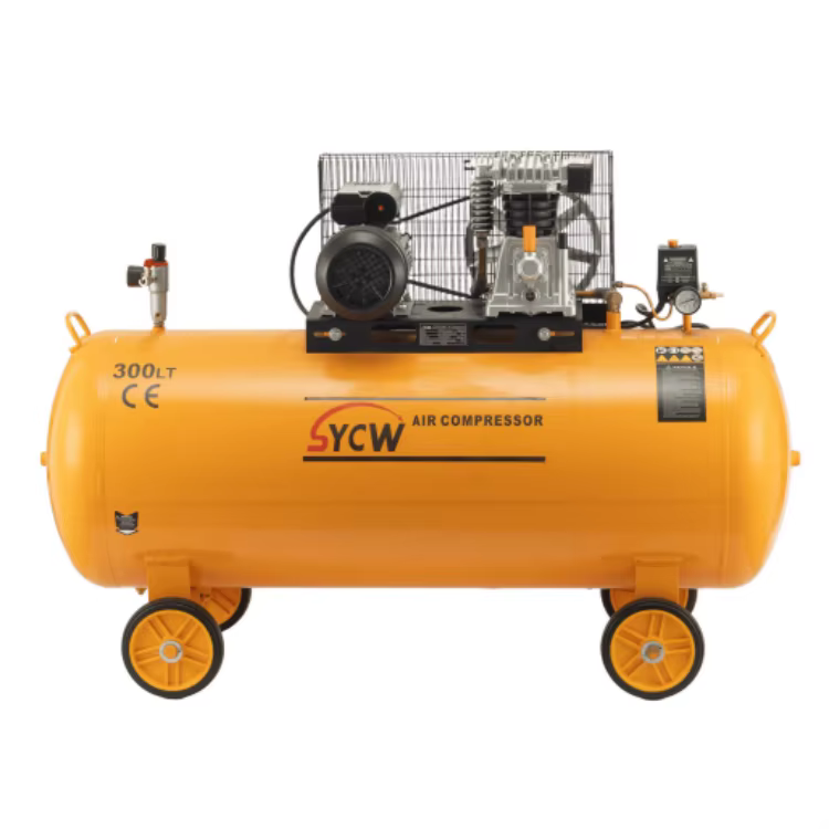 SHENYUAN Industrial Big air Compressor Belt Driven Piston Italian Head 7.5HP 10HP 500L 300L air Compressor Supplier