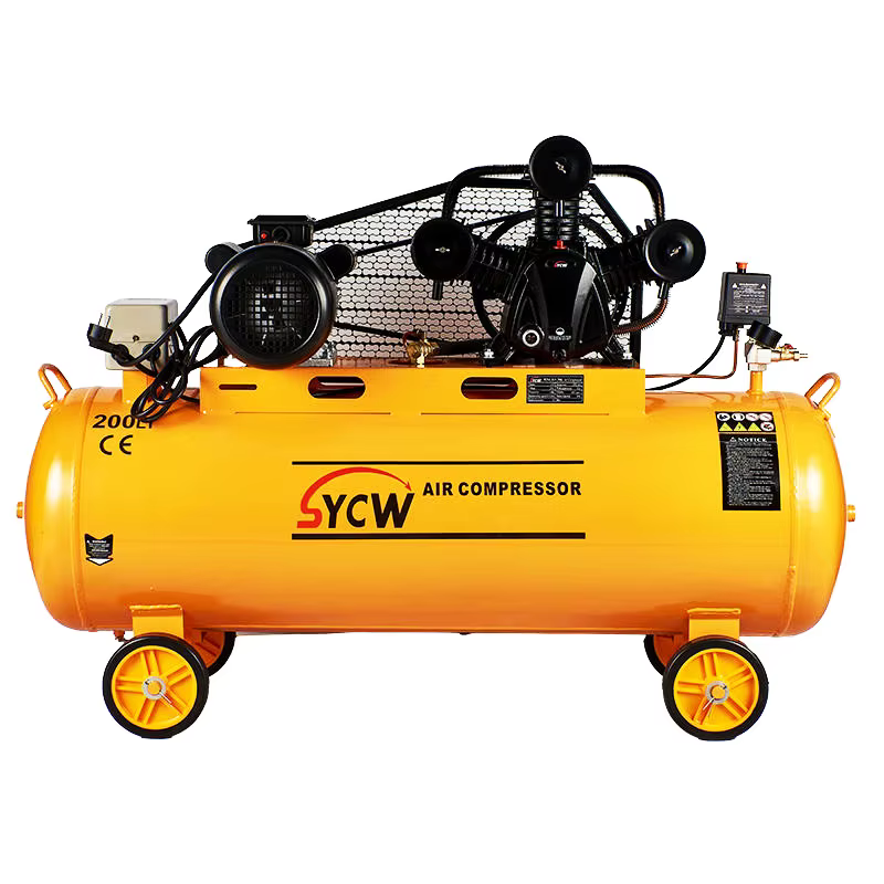 Energy Saving High Pressure Belt Type Air Compressor with Large Tank Capacity