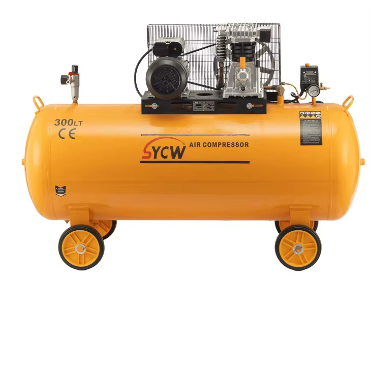 Italy Type Industrial Compressors 100L 200L 300L Belt Drive Air Compressors Hot Selling
