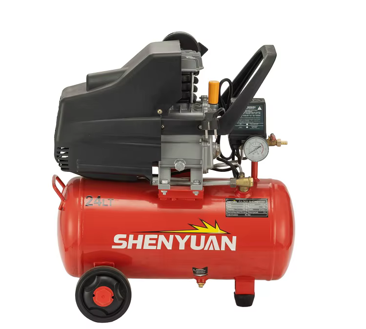 Hot Seller 1.5kw Electric Diesel Piston Tire Air Compressor 24L Direct Drive Industrial Compressor