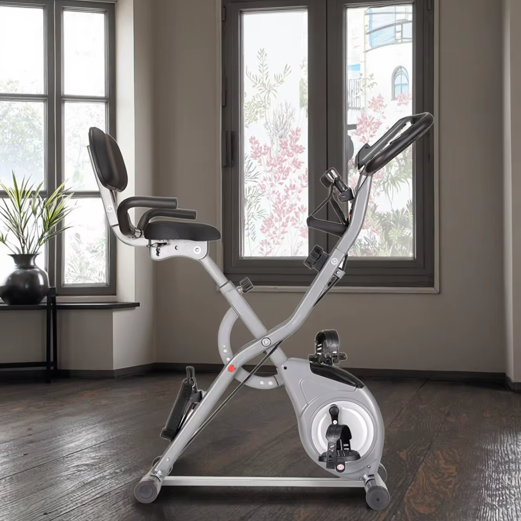 New Sale Exercise Bike Home Fitness Indoor Foldable Iron Body Exercise Bike for Women