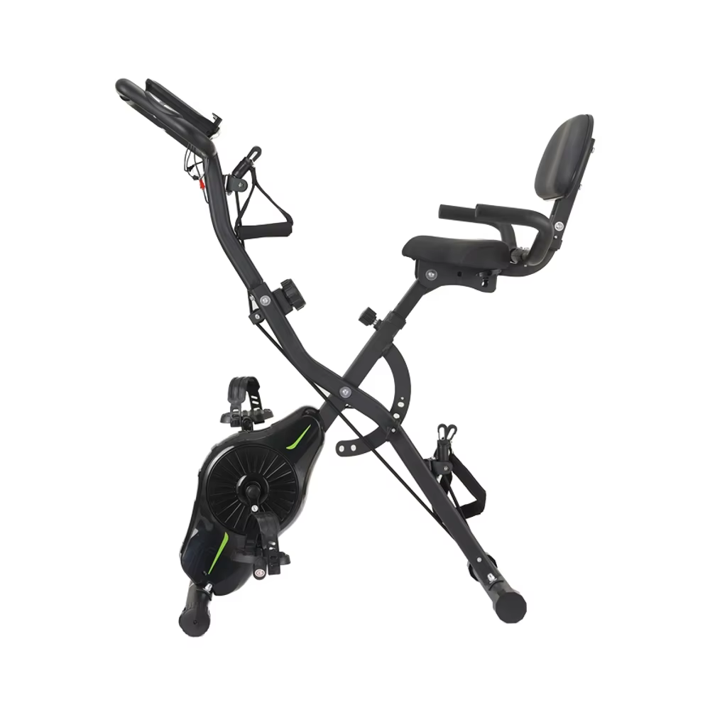 Top Deals Multi-functional Folding Magnetic 5 in 1 Indoor Upright Fitness Workout Exercise Bike