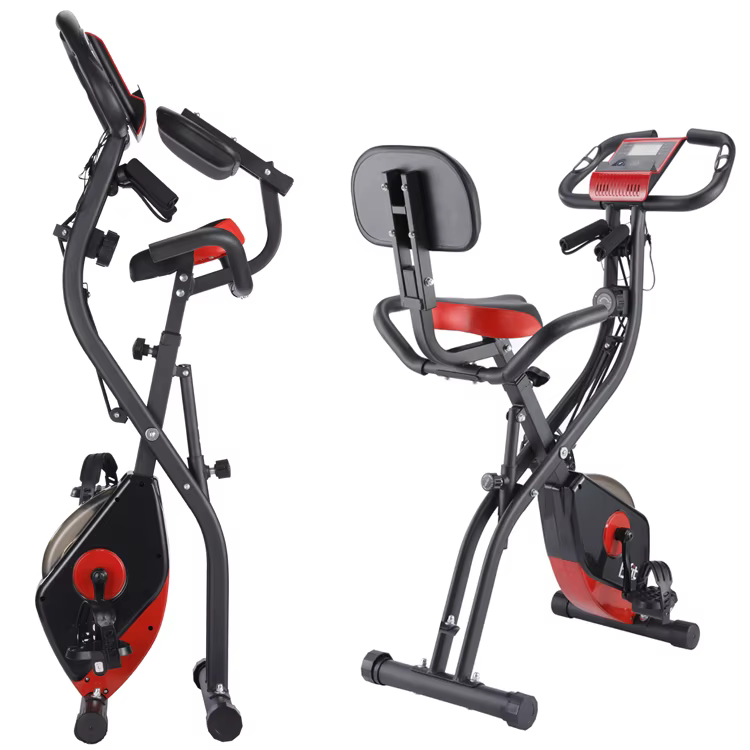 Professional Indoor Fitness Equipment Foldable Magnetic X Folding Exercise Bike for Home Use