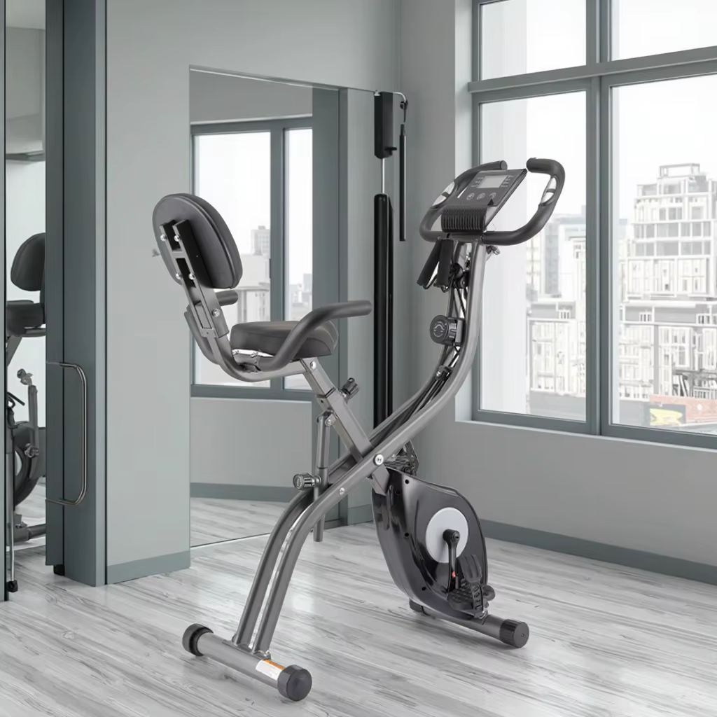 New Updated Indoor Stationary Folding Bike Fitness Equipment Exercise Bikes With Lcd Display