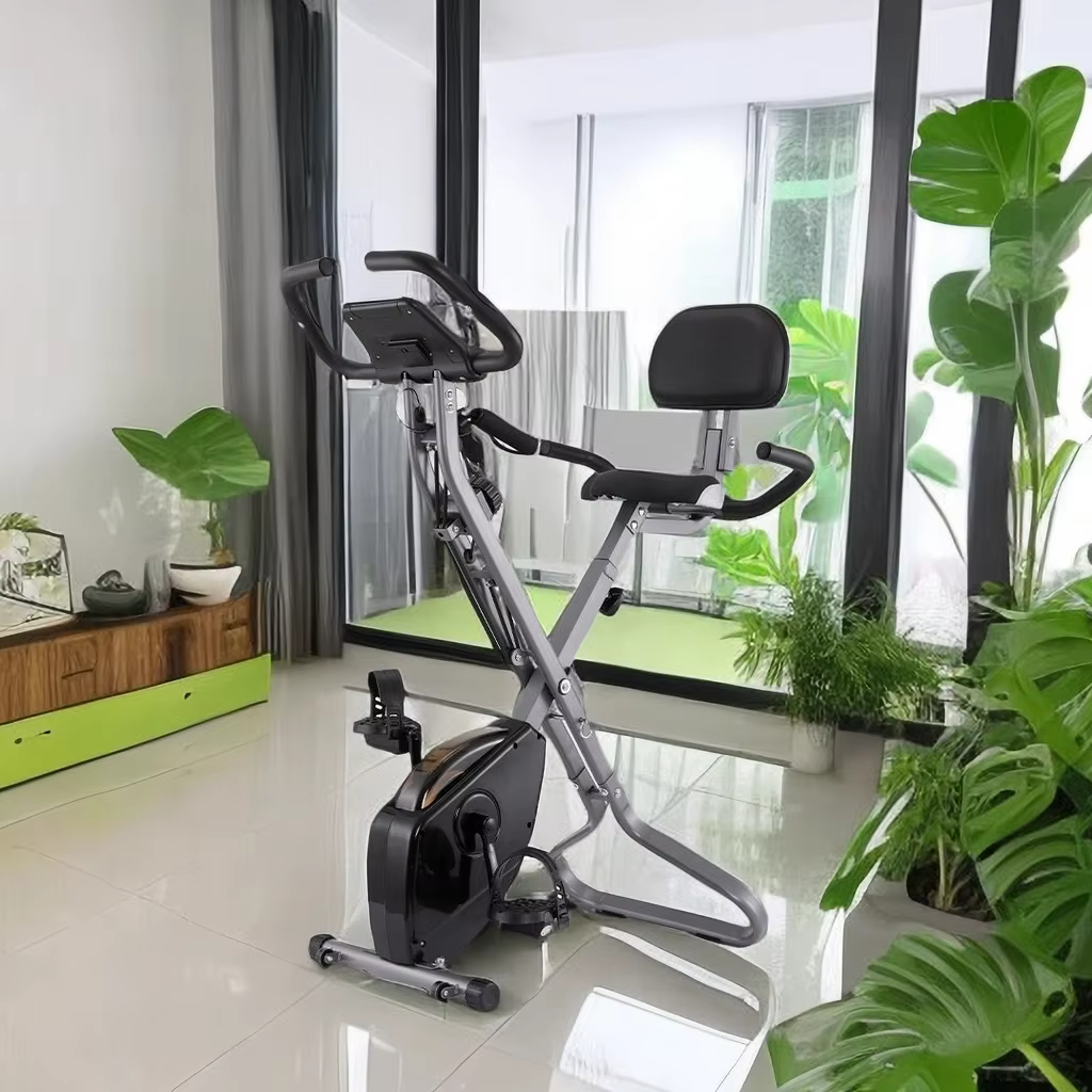 High Quality Magnetic Exercise Bike Cardio Training Upright Stationary Folding Fitness Bikes