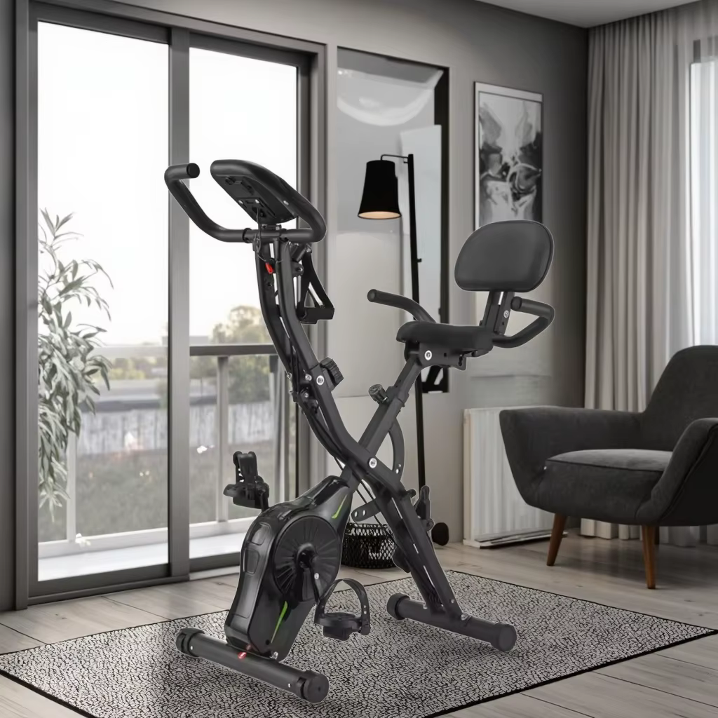 Gym Workout Exercise Bike Magnetic Fitness Stationary Indoor Cycling Folding Exercise Bikes for Home Use