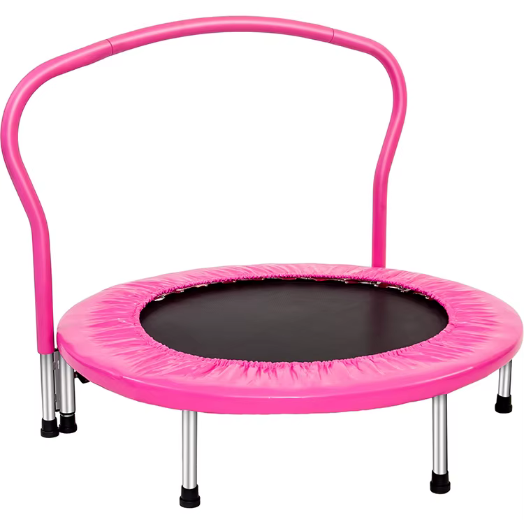 Top Ranking 36 Inch Small Trampoline Foldable Home Mini Round Square Trampoline With Handle