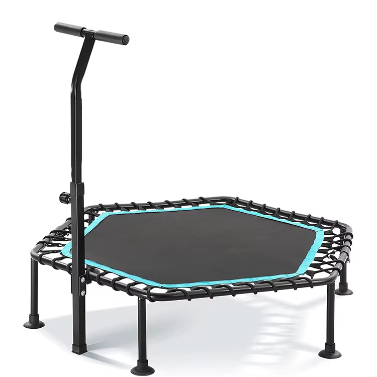 Fast Dispatch Hexagonal Trampoline Outdoor Kids Max Load 330 Lbs Indoor Workout Trampolines