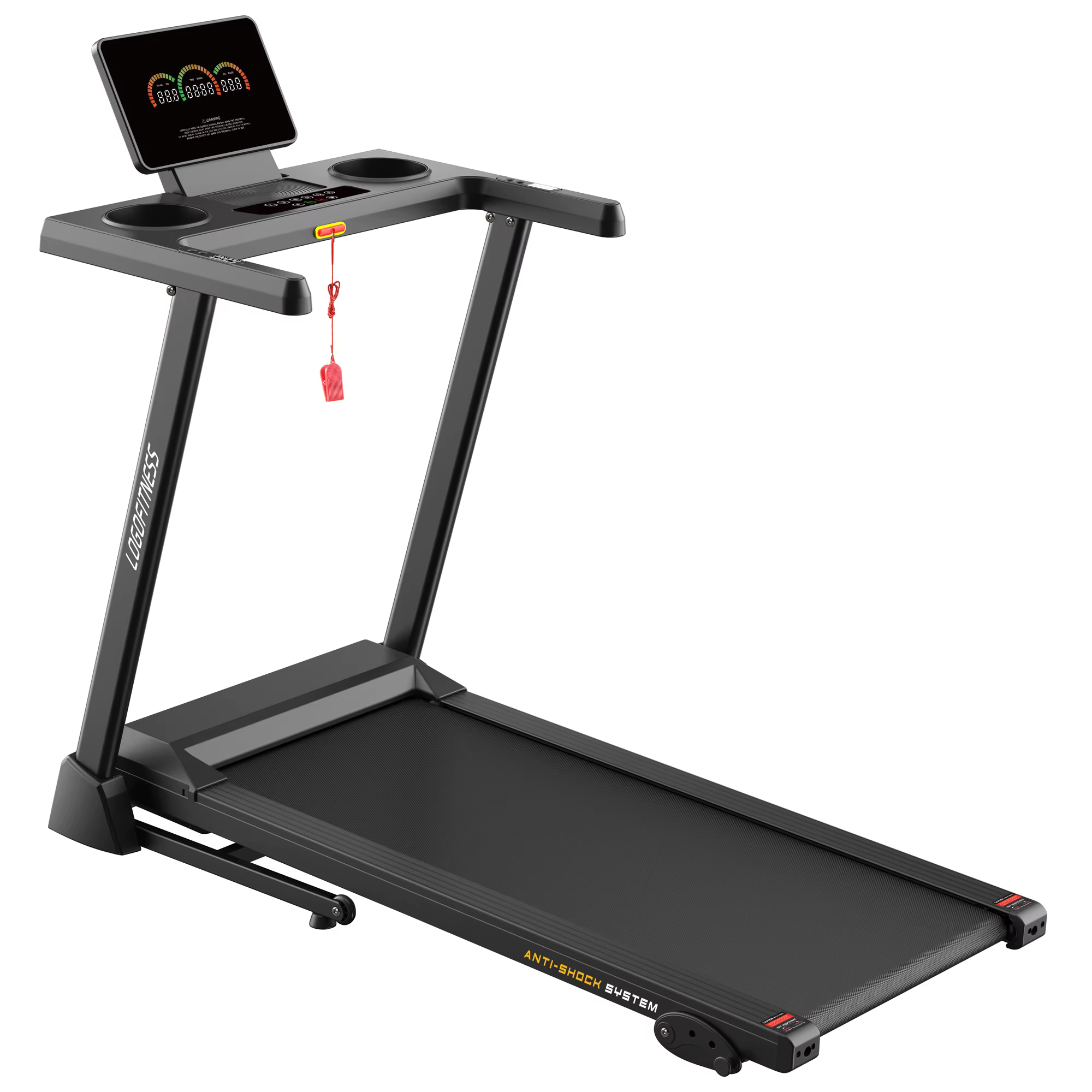 Gymbopro Customizable with Safety Lock Treadmill with Incline Foldable Treadmill Machine for Home Gym
