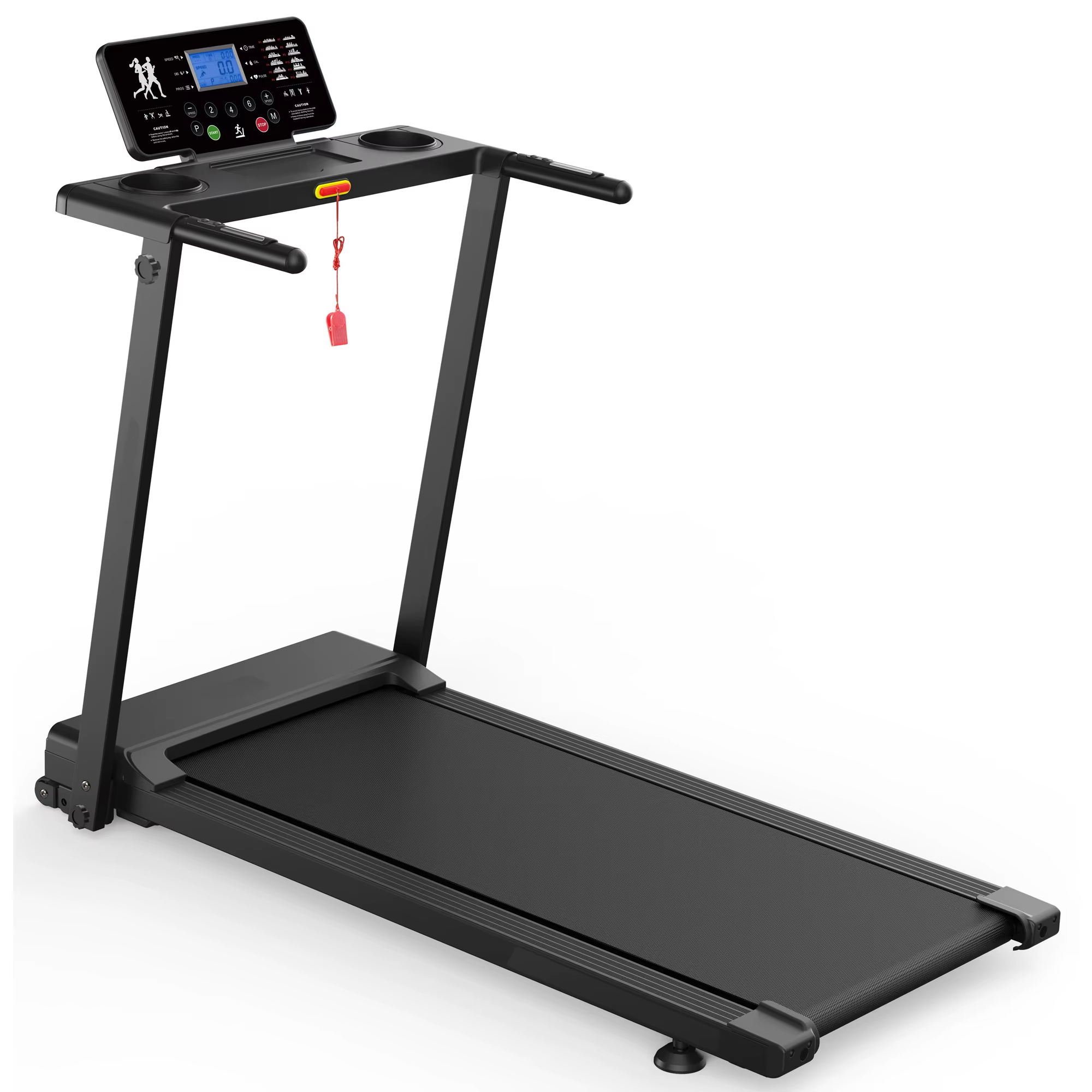 Gymbopro 15 Preset Programs with Slope Foldable Platform Treadmill Machine for Home Use