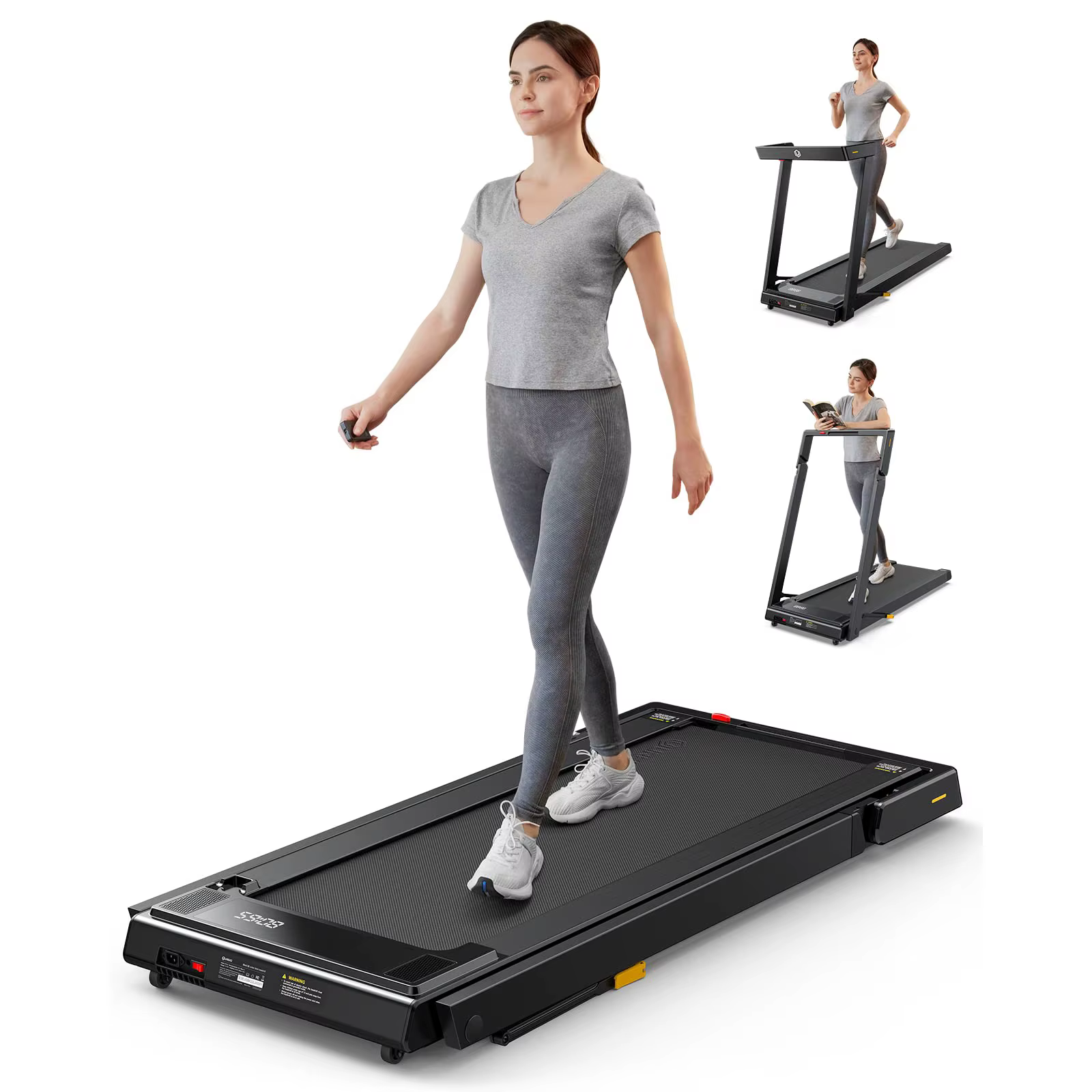 Gymbopro New 3-in-1 Multi-Functional Foldable Treadmill Electric Running Machine for Home