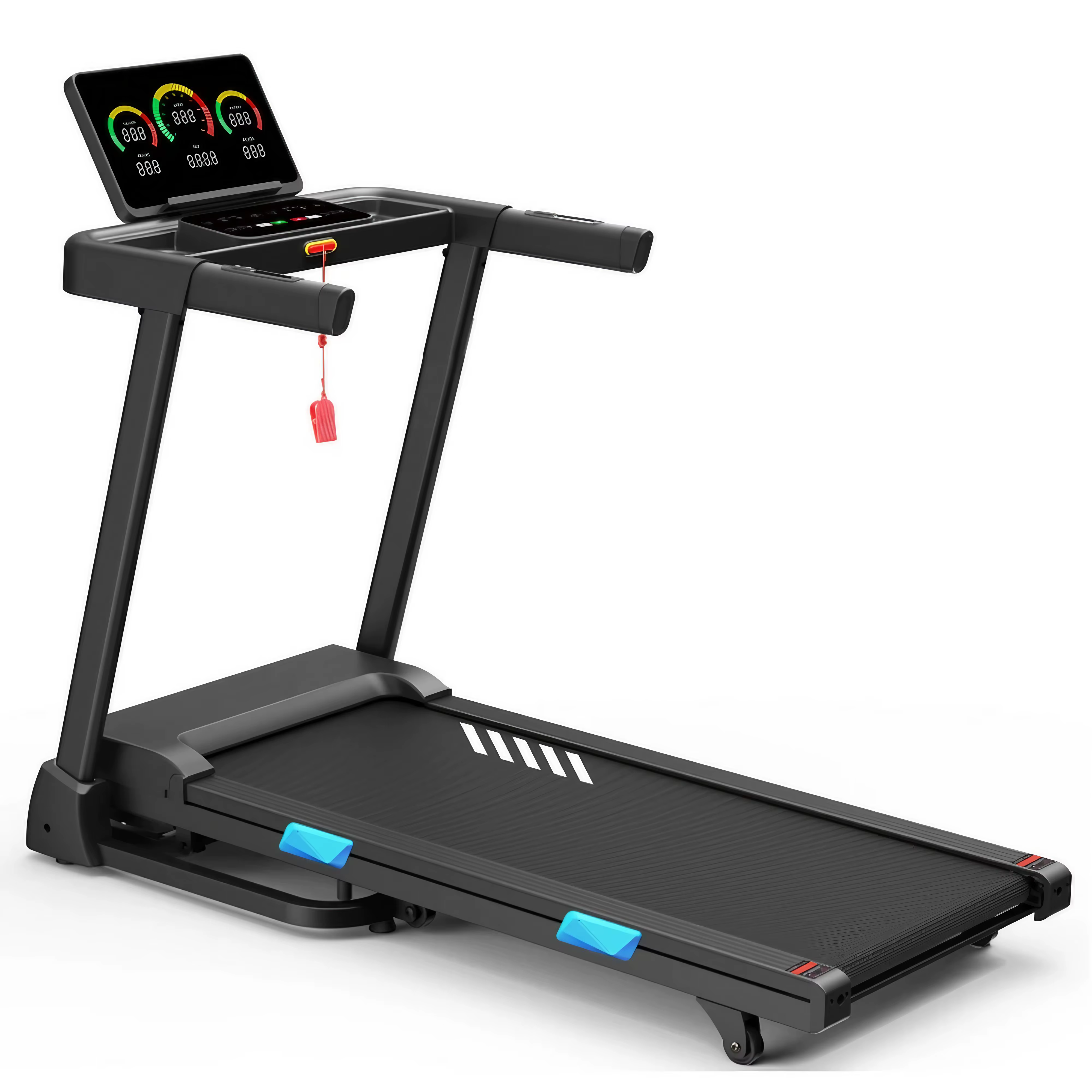 Quiet and Reinforced Cushioning for Home Use Foldable Treadmill with Automatic Incline for Home