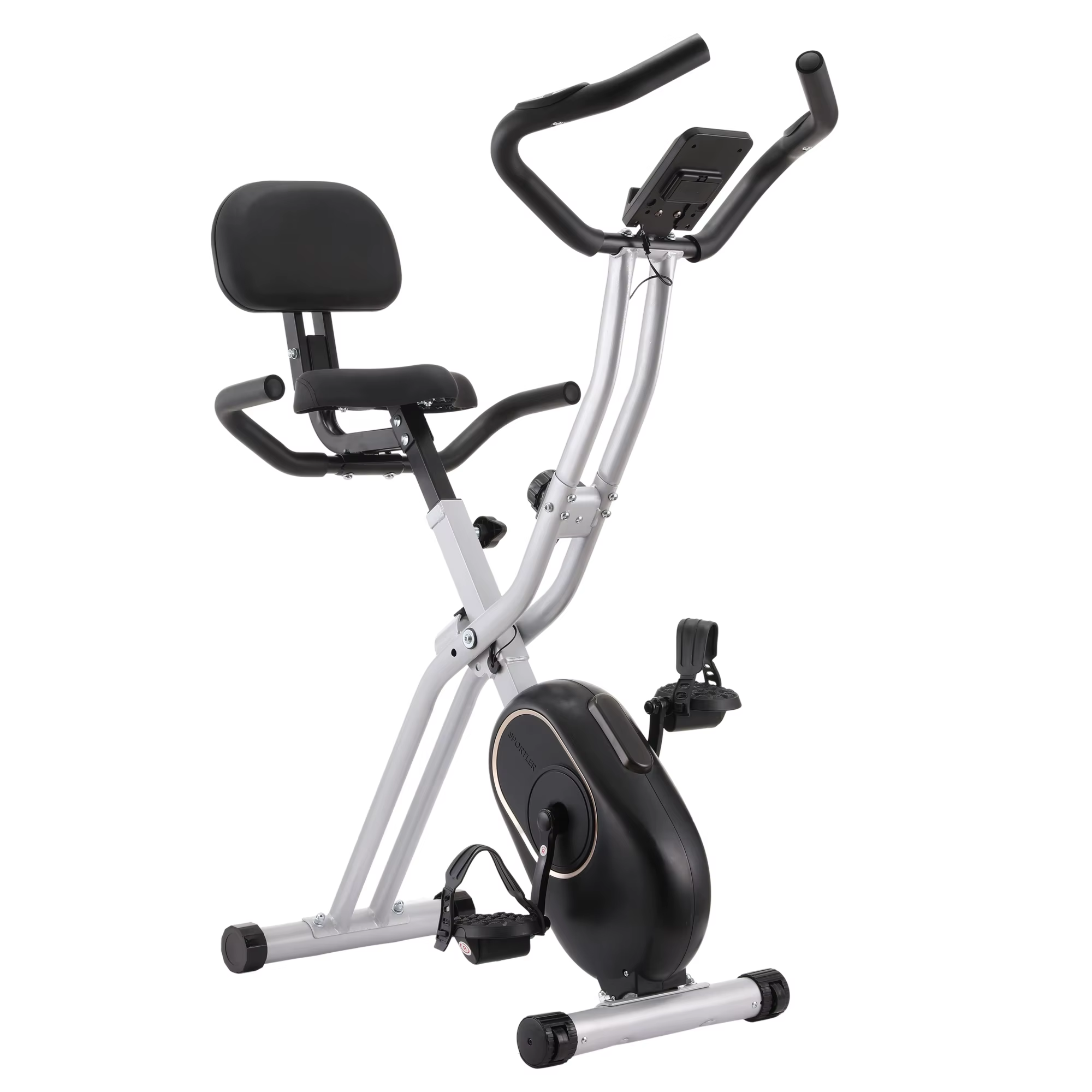 Gymbopro Adjustable with Backrest Fitness Folding Exercise Bike Gym Bicycle Exercise Bike
