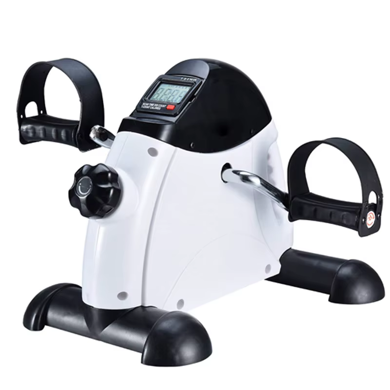 Indoor Mini Home Cardio Foot Hand Leg Crane Pedal Cycle Bike Exerciser Hand Held Exercise Equipment for Disabled and Elderly