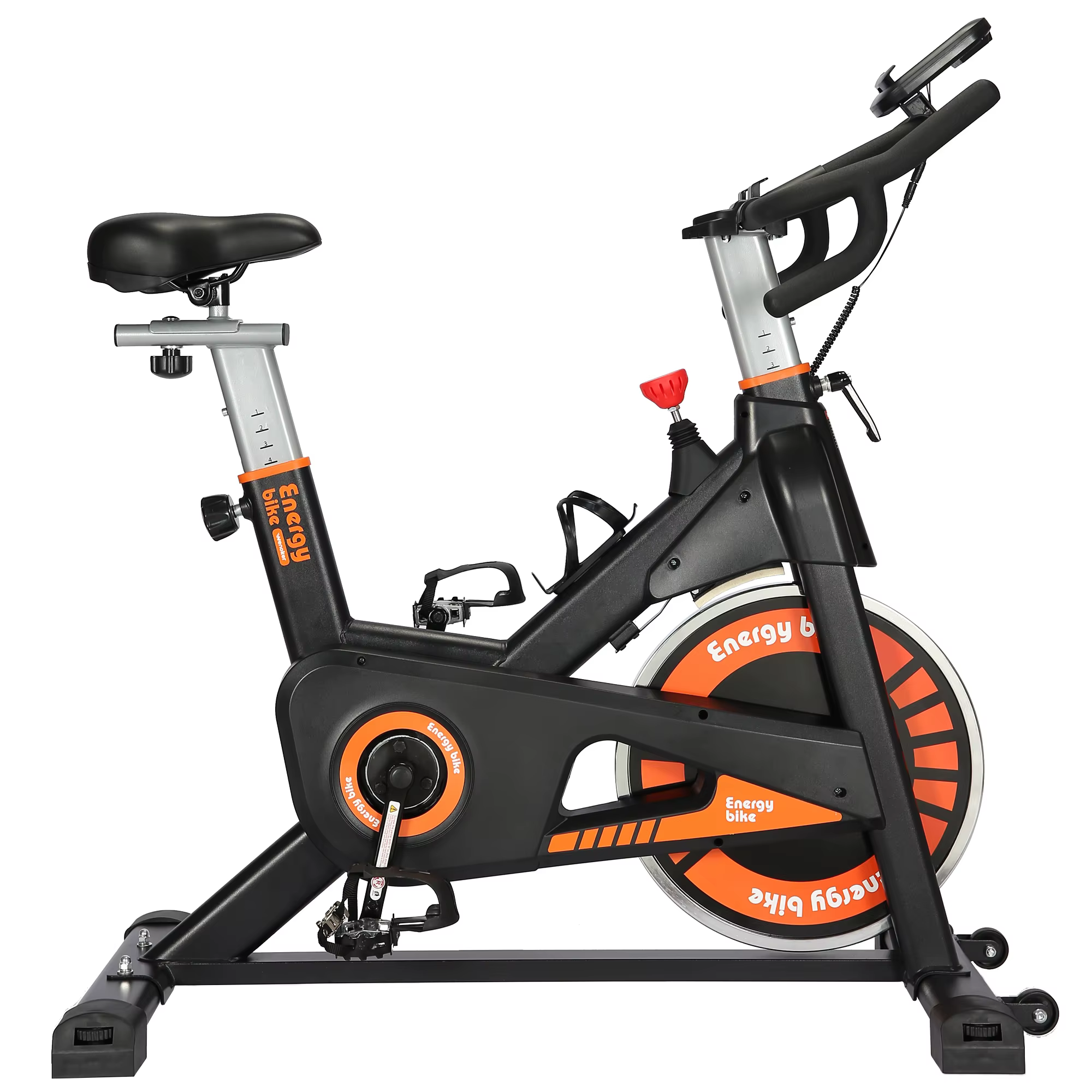 Gymbopro Vibrant Orange with Tablet Stand Indoor Fitness Riding Spinning Bikes