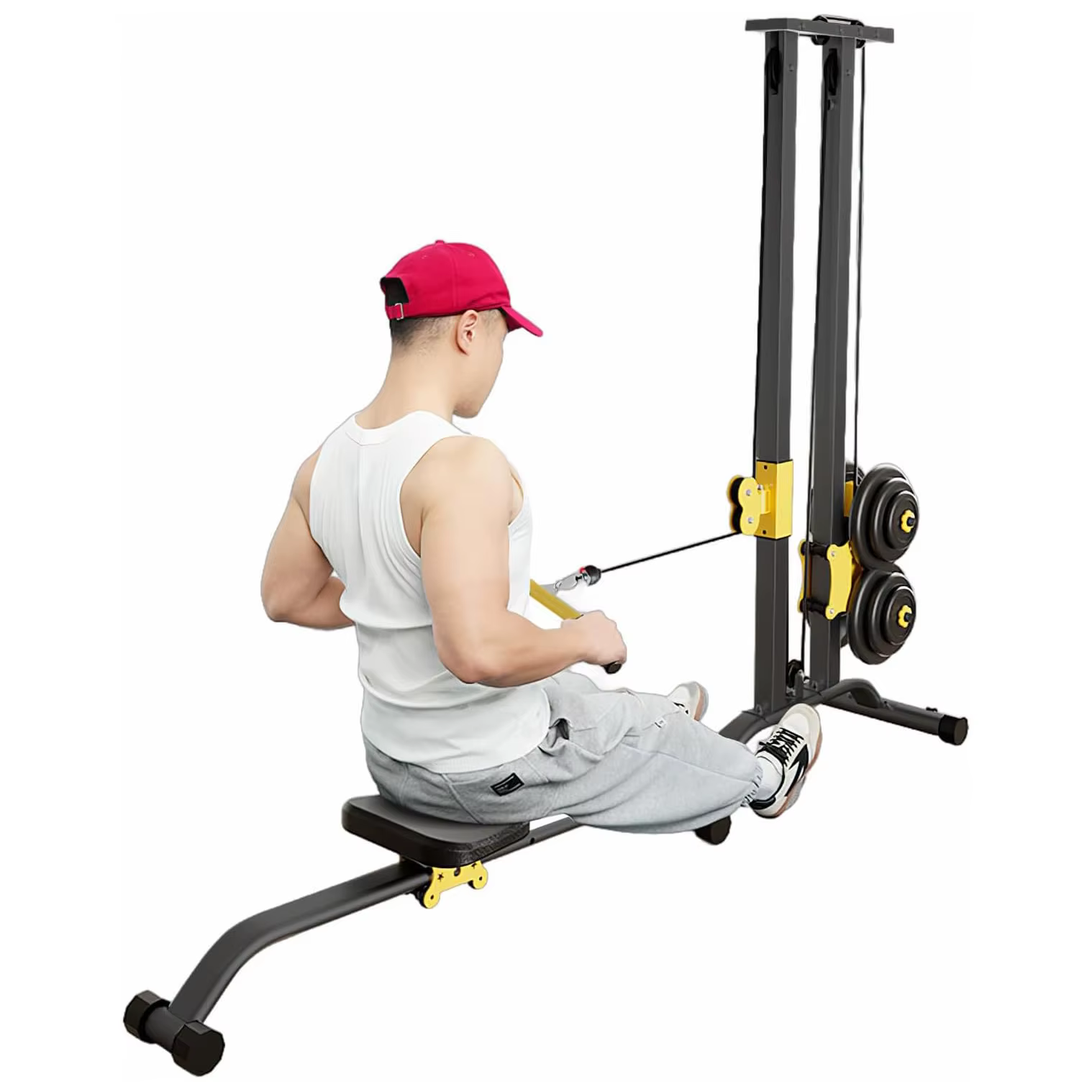 Comprehensive Fitness Equipment Rowing Machine Foldable Multifunction Home Gym Equipment