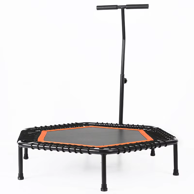 OEM 42\" Durable Black Bungee Mini Gymnastic Indoor Trampoline Polypropylene Fitness Jumping Trampoline