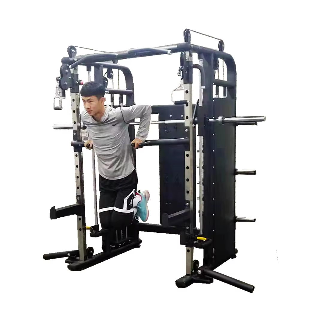 Garage Use All in One Multi Power Rack Cable Crossover Squat Dips Smith Machine Combo Squat Rack