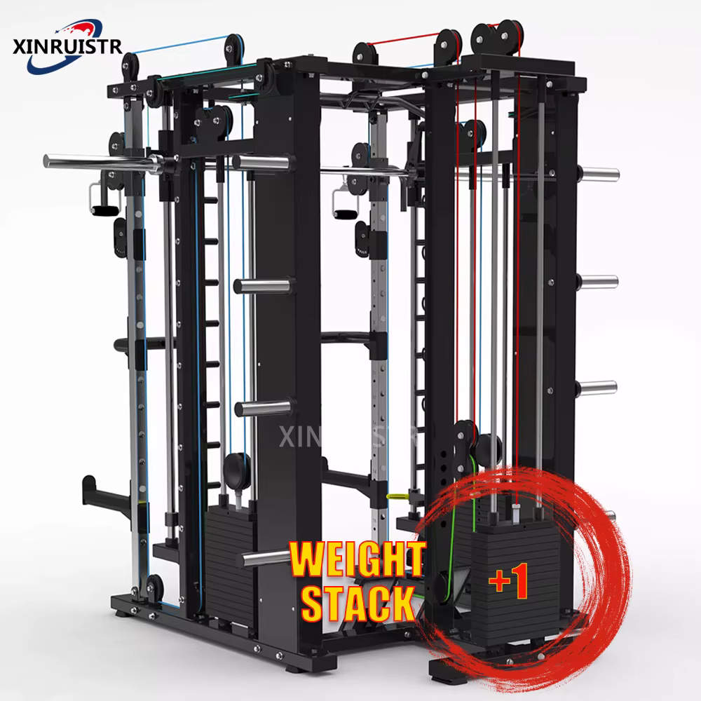 XINRUI Multifunction Deportes Squat Rack Home Commercial Multi Station Smith Machine Gym Equipment Fitness