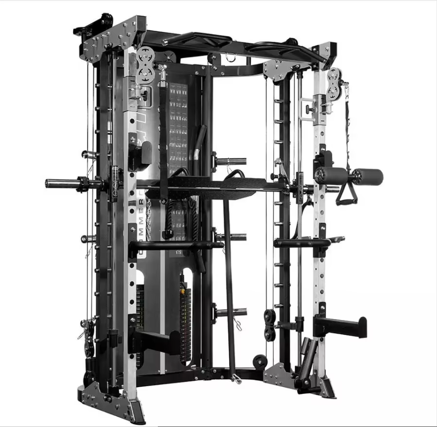 Heavy Duty Multi-Functional Trainer Smith Machine Wall Mount Squat Rack Equipment for Bodybuilding