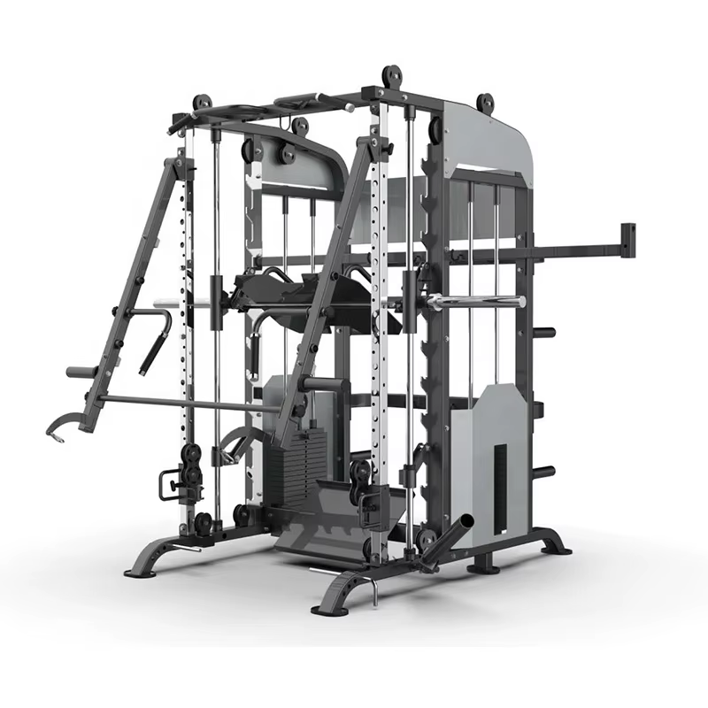 New Design Commercial Gym Equipment 4 in 1 Multi Functional 3d Smith Machine Cable Crossover Trainer Power Rack
