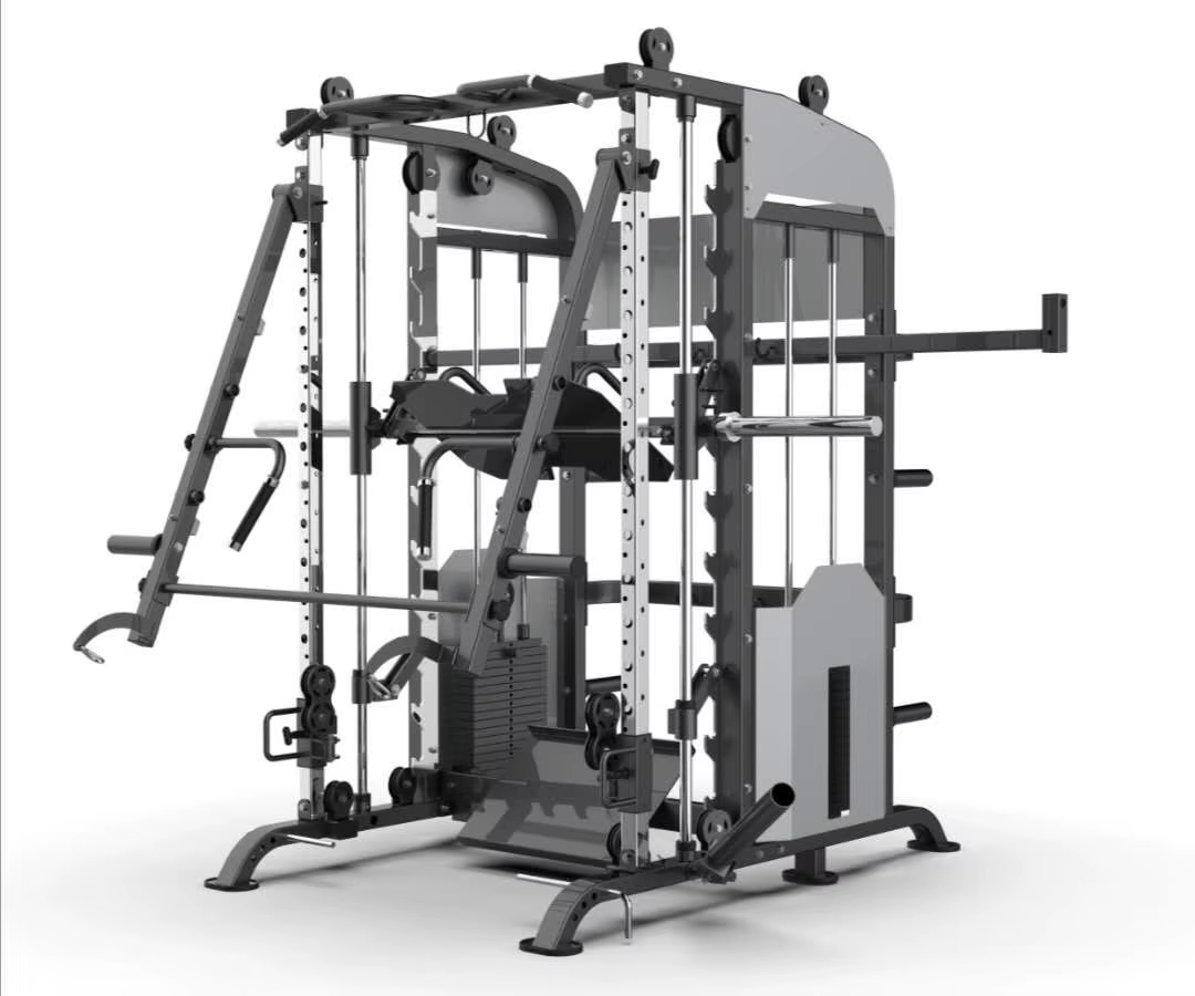 Commercial Use Multi-Functional Fitness Equipment Metal Smith Machine Squat Rack