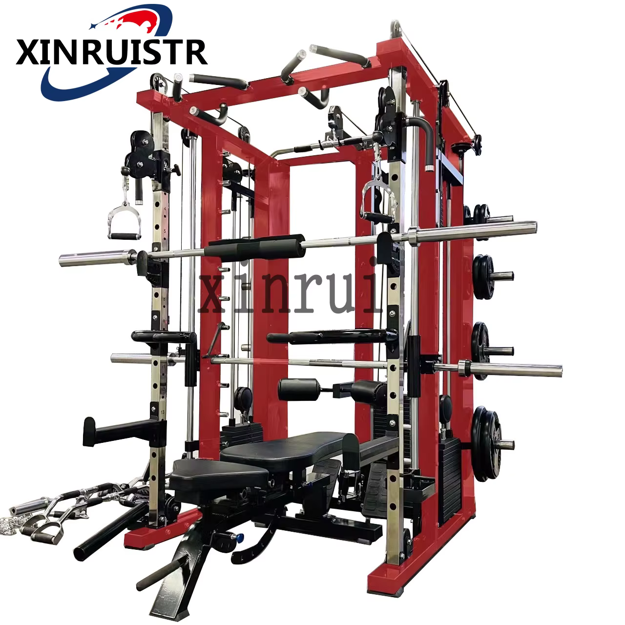 Unisex Multi 3D Smith Machine SM004 All-in-One Gym Equipment Cable Shoulder Leg Squat Crossover Exercise Home Gym Use Steel