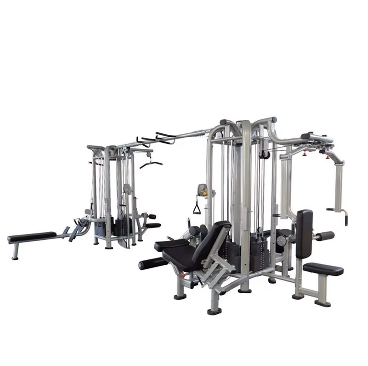 High-End Customized Design Multi 8 Station Jungle Gym Chest Press Machine Leg Exercise Multi 8 Station Multi Gym Equipment