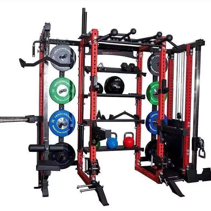 Multi Functional Trainer Gym Fitness Equipment Power Cage Multi Power Rack Smith Machine