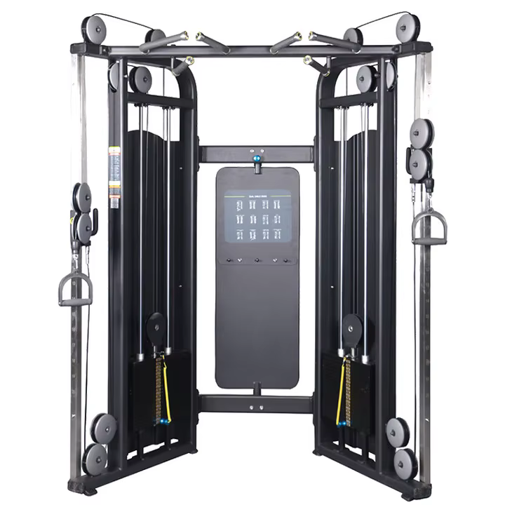 Commercial Gym Steel Pulley System Trainer Multi-Station Cable Crossover with Pin Load Selection for Arms Training