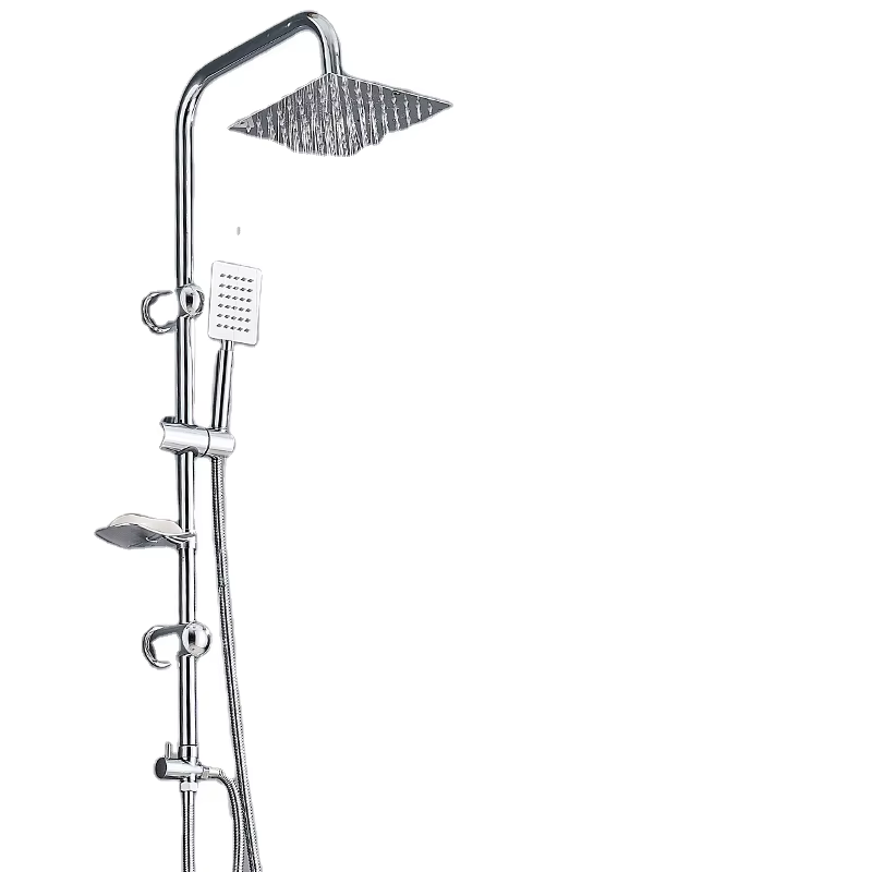OEM Modern Single-Handle Chrome Bathroom Shower Faucet Wall Mounted Concealed Set Rain Ceramic for Hotel Brass Wall Mounted