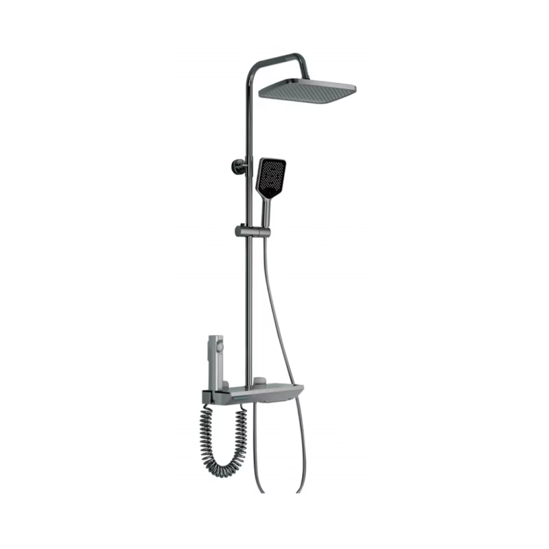 Bagnolux Single Rain Shower Faucet Set Polished Chrome Bathroom Accessory for Hotels Ceramic Soft OEM System Metered Faucets