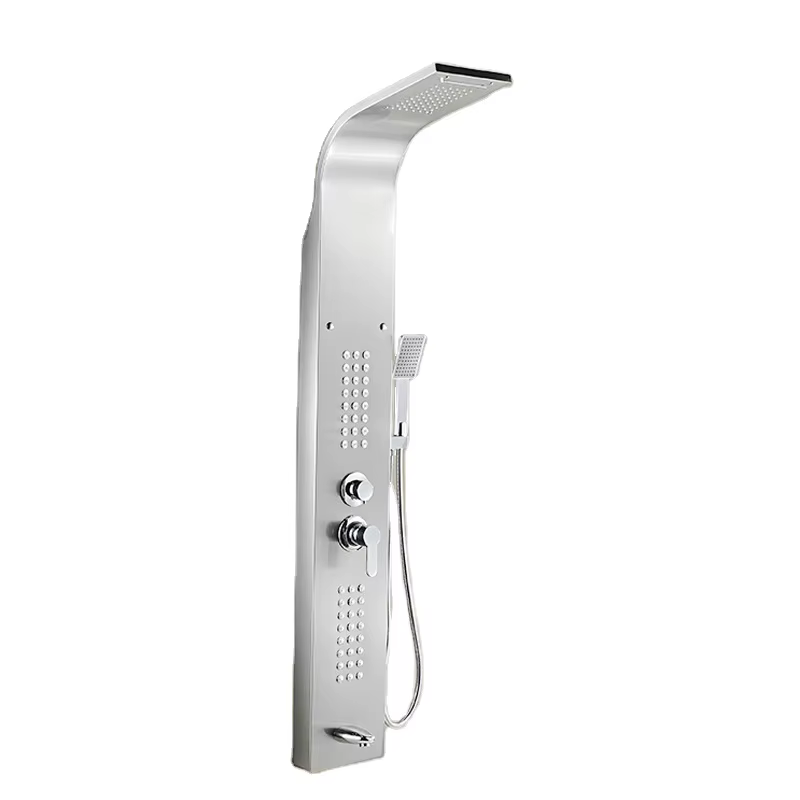 OEM Three-Handle Chicken Wall Tiles Digital Shower Set Square Chrome Modern Contemporary Ceramic Hotel Polished Faucet Soft
