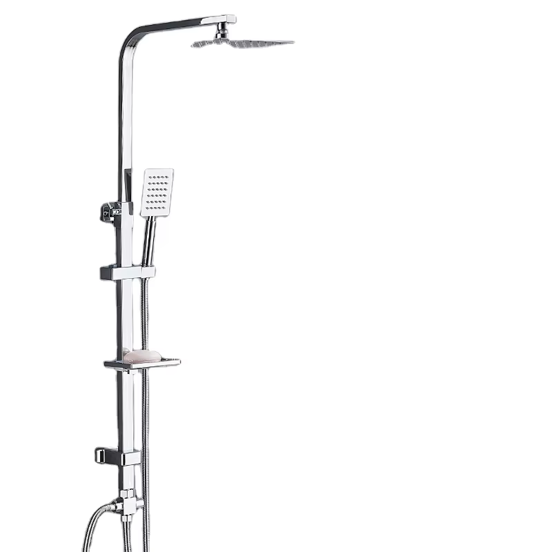 OEM Rain Pink Rose Concealed Curtain Polished Chrome Bathroom Shower Set Single Handle Soft Spray Pattern Ceramic for Hotels